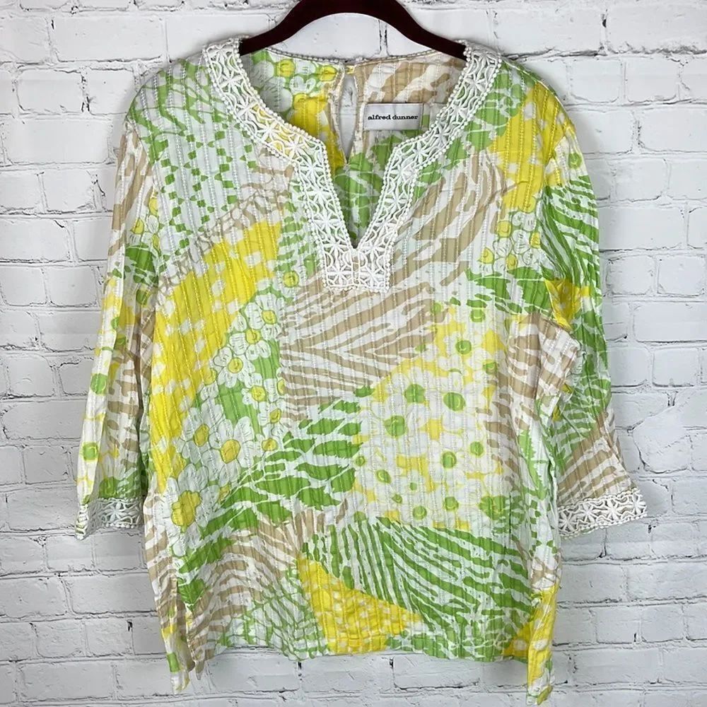 Alfred Dunner Vintage Floral Blouse Size 16